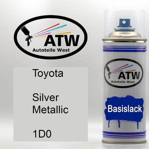 Toyota, Silver Metallic, 1D0: 400ml Sprühdose, von ATW Autoteile West.
